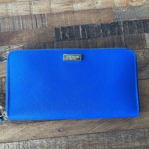 Kate Spade Vibrant Blue Zip Wallet